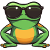 Frog with sunglasses