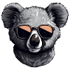 Cute koala with sunglasses