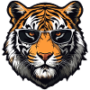 Tiger with sunglasses