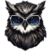 Owl with sunglasses