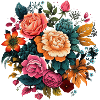 T-Shirts mit psychedelischem Blumenmuster