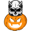 Jack-o'-Lantern effrayant design avec crâne