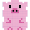 A pixelated piglet