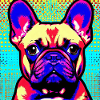 French Bulldog Pop Art