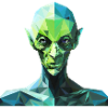 Polygon-style alien