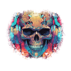 Cyberpunk Skull // TechSkull Matrix