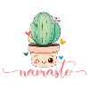 Namaste, cactus, customizable