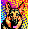 German Shepherd pop art