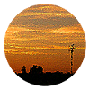 The golden sky in summer