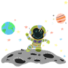 Blue Green astronaut