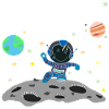 Astronaut gray blue