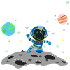 astronaute bleu bleu