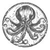 Octopus logo bnw