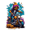 Halloween Pumpkin Motorcycle