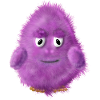 Cute little pink cuddly monster