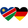 Namibia Germany Flag Heart