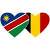 Namibia Belgium Flag Heart