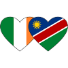 Ireland Namibia Flag Heart