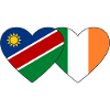 Namibia Ireland Flag Heart