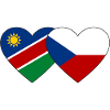 Namibia Czech Republic Flag Heart