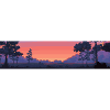Verpixelter Sonnenuntergnag