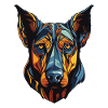 Doberman Dog Portrait