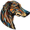 Greyhound Dog Portrait