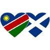 Namibia Scotland Flag Heart