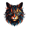 Cat Portrait Head