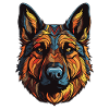 German Shepherd Dog Portrait