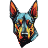 Doberman Dog Portrait