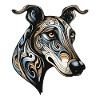Greyhound Dog Portrait