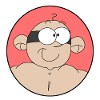 Babyman Head Comic Funny