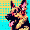 German Shepherd Pop Art
