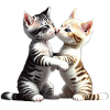 Kissing cats