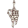 Skeleton Middle Finger