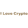 I Love Crypto Gold Frontprint