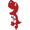 Dino Cute Red