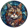 Selkirk Rex Katzenrasse Aquarellglas