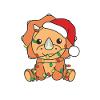 Triceratops Noël Hiver Animaux Triceratops