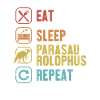 Eat Sleep Parasaurolophus Repeat Dinosaur
