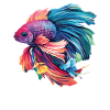 Bettafish Couleurs vives