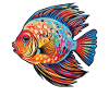 Discus fish aquarium