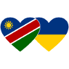 Namibia Ukraine Flag Heart