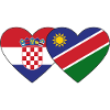Croatia Namibia Flag Heart