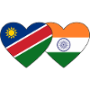 Namibia India Flag Heart