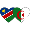 Namibia Algeria Flag Heart