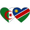 Algeria Namibia Flag Heart