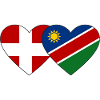 Denmark Namibia Flag Heart