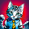 Cute Formal Dressed Cat